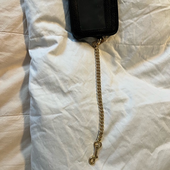 COACH Zip Card Case with Chain in Black - Picture 7 of 8